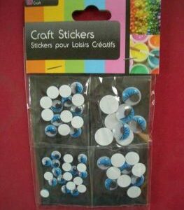 50 Pack Assorted Color Wiggle/Wobble/Google/Joggle Sticky Eyes