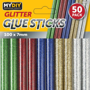 50-Pack of 7mm Glitter Glue Sticks for Electric Hot Melt Mini Glue Guns