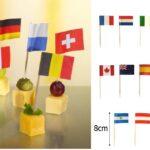 500 National Flag 8CM Party Picks