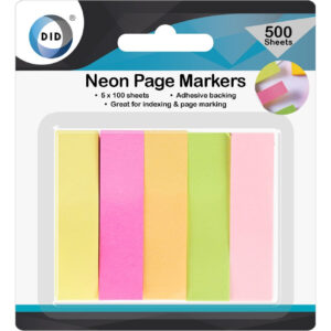 500-Sheet Neon Sticky Page Markers