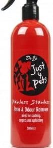 500ml DR J'S JUST 4 PETS Stain and Odor Remover Spray