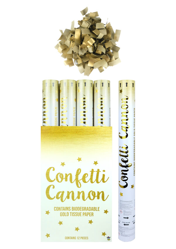 50CM GOLD CONFETTI PARTY CANNON SHOOTERS