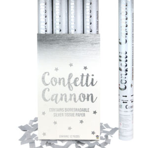 50CM SILVER CONFETTI SHOOTERS PARTY CANNON