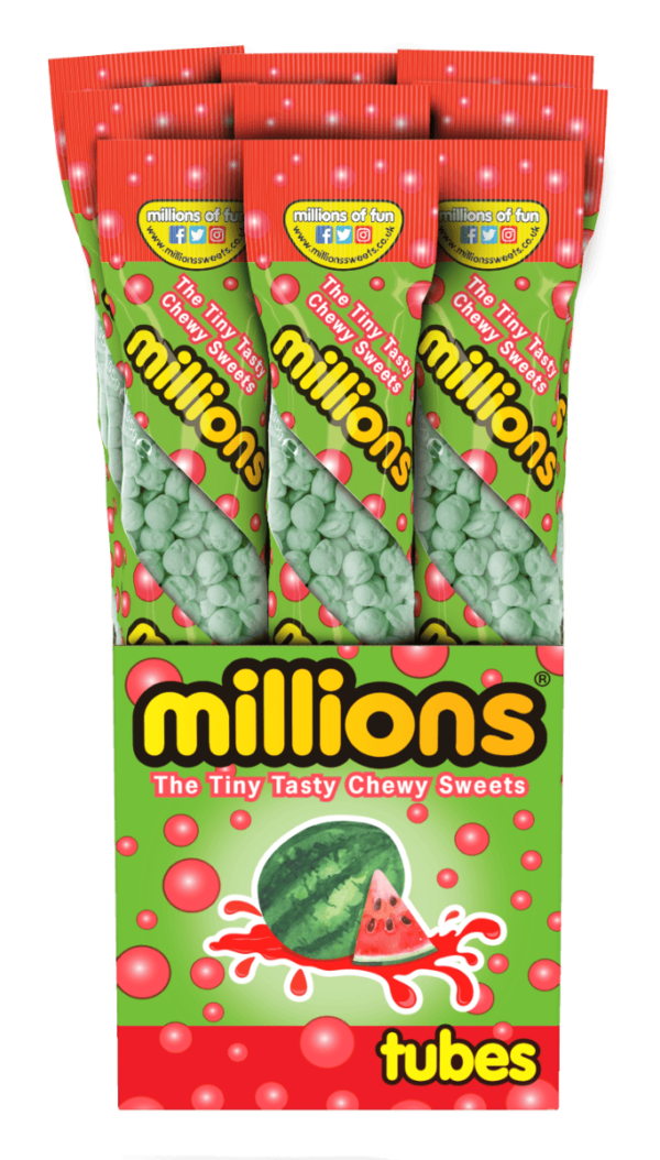 55g Watermelon Flavored Millions Tubes Candy