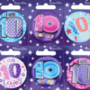 55mm Assorted Designs Badge for Age 10