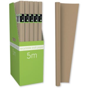 5M Roll of Brown Kraft Wrapping Paper