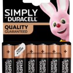 6-Pack of Duracell Simply AA Alkaline Batteries