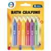 6-Piece Bath Crayons Set with Scribble and Scrub Features