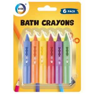 6-Piece Bath Crayons Set with Scribble and Scrub Features