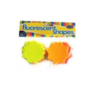 60-Piece County Fluorescent Shapes - 60mm