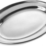 60CM Oval Serving Tray in Stainless Steel