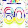 60th Birthday Celebration Candle - Fun House Theme