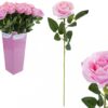 63CM Artificial Pink Love Rose Single Stem