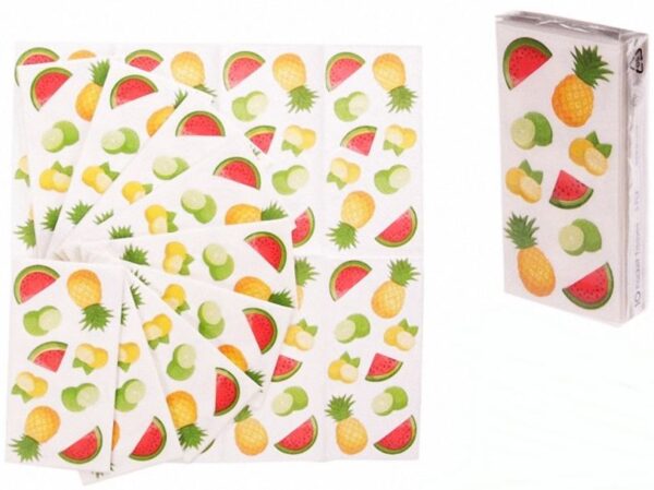 656552 Tropical Fruit Novelty Pocket Tissue Paper