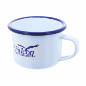 6cm White Enamel Espresso Mug by FALCON