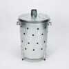 75-Liter Galvanized Garden Incinerator Bin for Burning Leaves