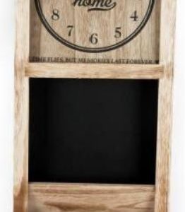 75CM Heart Clock with Black Board and Letter Storage