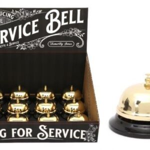 8.5cm x 5.5cm Golden Service Bell by SIL