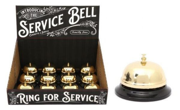 8.5cm x 5.5cm Golden Service Bell by SIL