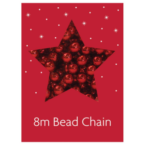 8m Red Xmas Bead Chain