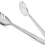9" Stainless Steel Salad Tongs