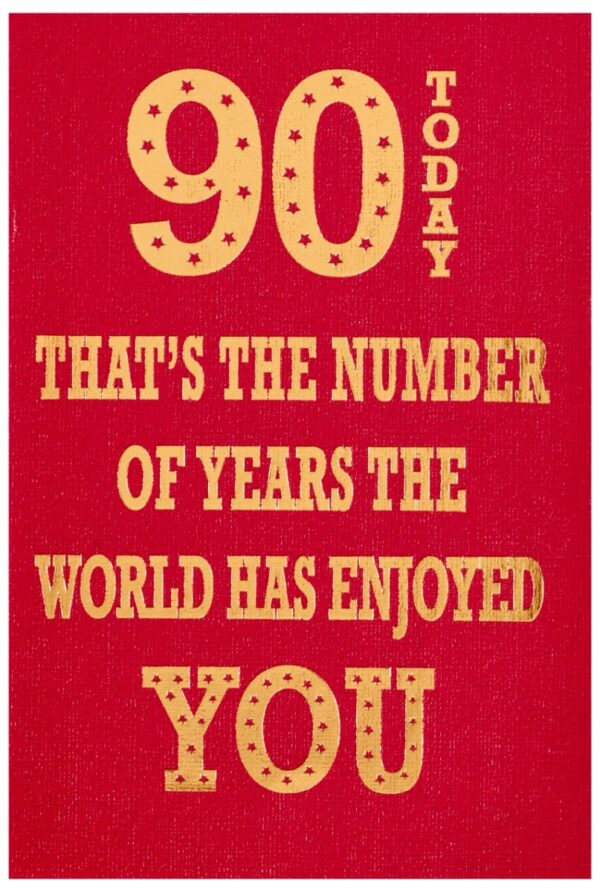 90th Birthday Card for Him