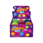 95mm Spikey Light-Up Bouncing Ball with Squeaker, Various Designs CDU