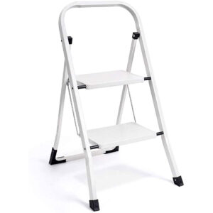 A 2-step ladder is a small, portable ladder that typically consists of two steps or rungs. It is designed to provide a bit of extra height for reaching items that are just out...