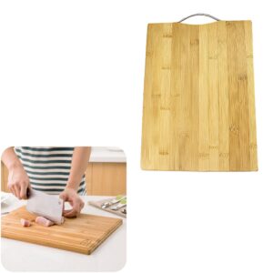 A bamboo wooden chopping board measuring 28 x 38 cm is a kitchen tool used for cutting, slicing, and dicing food items. The dimensions indicate a medium-sized board, offering...