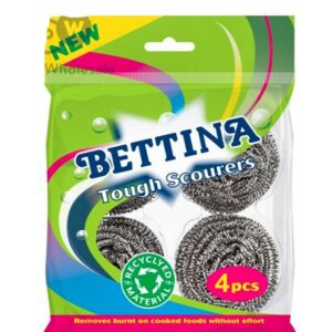 A "Bettina Tough Scourers 4 Pack" typically refers to a set of four durable scrubbers or scouring pads. These are usually used for cleaning tasks that require a bit more...