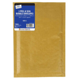 A "Bubble Envelopes Size G 240mm x 335mm 3 Pack" typically refers to a set of three protective mailing envelopes. These envelopes are designed with bubble wrap lining on the...