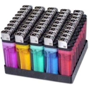 A "Bull Disposable Lighters - Case of 50" typically refers to a bulk package containing 50 individual disposable lighters. These lighters are often used for various purposes,...