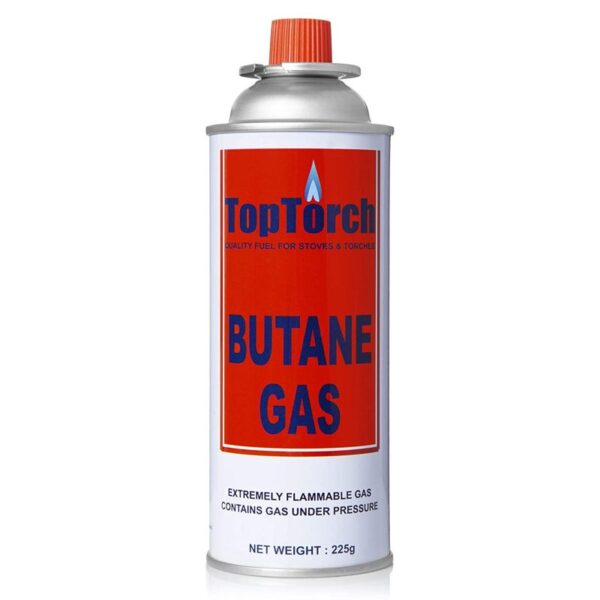 A Butane Gas Canister Cartridge, weighing 225g, typically comes in a case of 4 units. These cartridges are commonly used for portable stoves, heaters, and other camping...