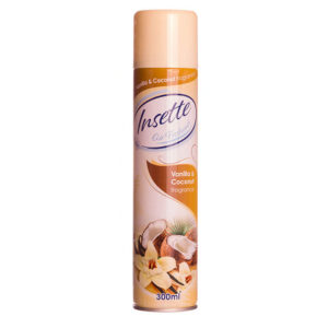 A case of Insette Air Freshener in the Vanilla & Coconut scent contains 12 individual cans, each with a capacity of 300ml. This air freshener is designed to provide a pleasant...