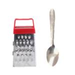 A compact cheese grater, convenient for grating small amounts of cheese, spices, or other food items