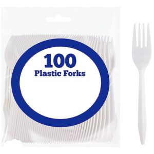 A "Disposable Plastic Fork White 100 Pack" typically refers to a package containing 100 individual white plastic forks that are intended for single use. These forks are commonly...