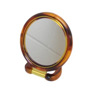 A double-sided round desk mirror with a stand, measuring 15 cm in diameter, is a convenient and practical accessory for personal grooming or makeup application. This type of...