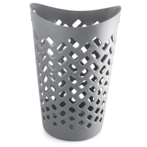 A large flexible laundry basket in grey is typically a basket designed to hold a substantial amount of laundry. Made of durable, flexible materials such as plastic or fabric,...