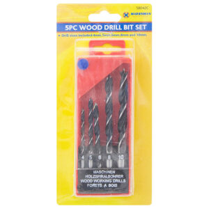 A Marksman Wood Drill Bit Set typically includes a range of drill bits specifically designed for drilling into wood. A 5-piece set would generally feature bits of various sizes,...