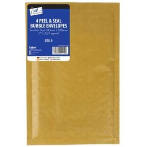 A pack of Bubble Envelopes in Size D, measuring 180mm x 265mm, typically includes four envelopes. These are padded envelopes designed to provide additional protection for the...