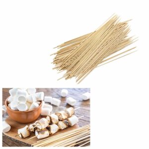 A pack of wooden bamboo BBQ skewers, each measuring 24 cm in length, is likely intended for grilling and cooking purposes. These skewers are typically used to prepare shish...