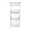 A rectangular vegetable rack with 4 tiers is a storage unit typically used in kitchens or pantries to organize and display vegetables, fruits, or other items. It usually...