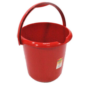 A red 13-liter bucket with a handle and spout is a versatile and practical item often used for various household and cleaning tasks. The handle provides an easy way to carry and...