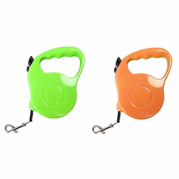 A retractable dog leash with a length of 5 meters, available in assorted colors. This product is identified by the codes 0050 / 4607 and is typically shipped at a parcel rate....