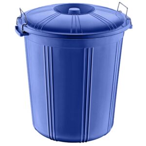 A round bin with a lockable lid and a capacity of 50 liters is a waste container designed to securely contain trash or recyclables. The lockable lid helps to prevent...