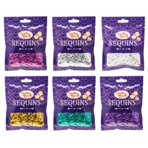 A Sewing Box Sequins 36g typically refers to a package containing 36 grams of sequins, which are small, decorative, shiny disks that can be sewn onto fabric to add sparkle and...