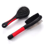 A small double-sided dog pet fur grooming brush is a convenient grooming tool designed to help keep your dog's coat clean and well-maintained. Measuring 17.5 cm, this brush...