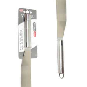 A stainless steel kitchen palette knife is a versatile tool commonly used in food preparation. With a length of 30cm, this particular model (5553) is ideal for spreading,...