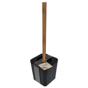 A toilet brush set with a bamboo handle in black typically includes a toilet brush with bristles designed for effective cleaning, attached to a handle made from bamboo, known...