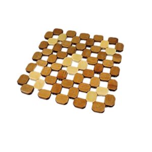 A wooden bamboo pan coaster or trivet measuring 19 x 19 cm is a practical kitchen accessory designed to protect your countertops or table surfaces from hot pots, pans, or...